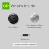 GP eTag Smart Tracker black 1-pac