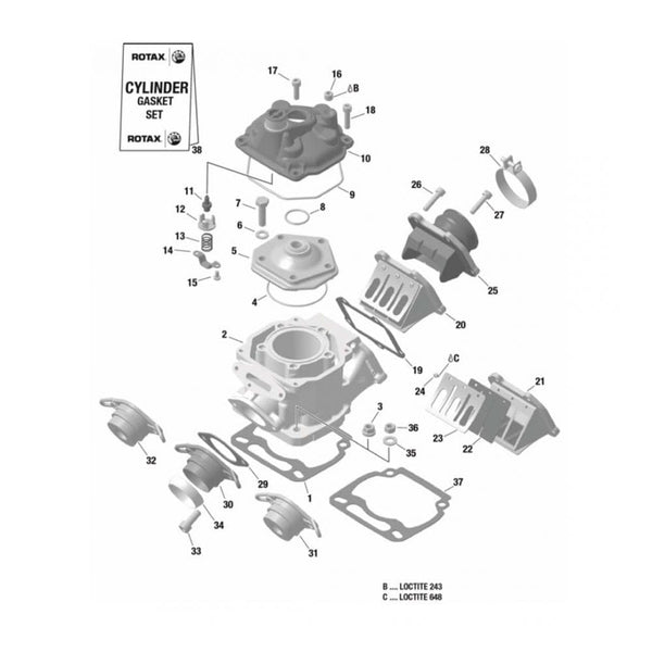 Cylinder Rotax Max