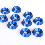 Aluminium Washer Countersunk 6x18mm Blue 10-Pack