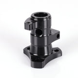 Steering wheel hub tilted