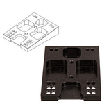 Engine mounting plate adjustable mount aluminium Black