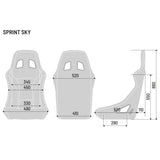 Racing Seat Sparco Sprint+ Sky Black