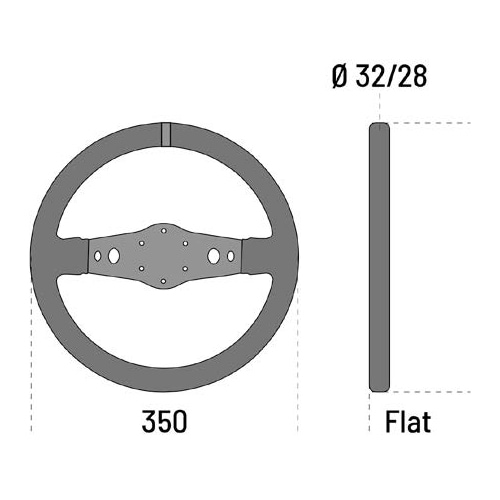 Steering Wheel Sparco R215 Flat Leather