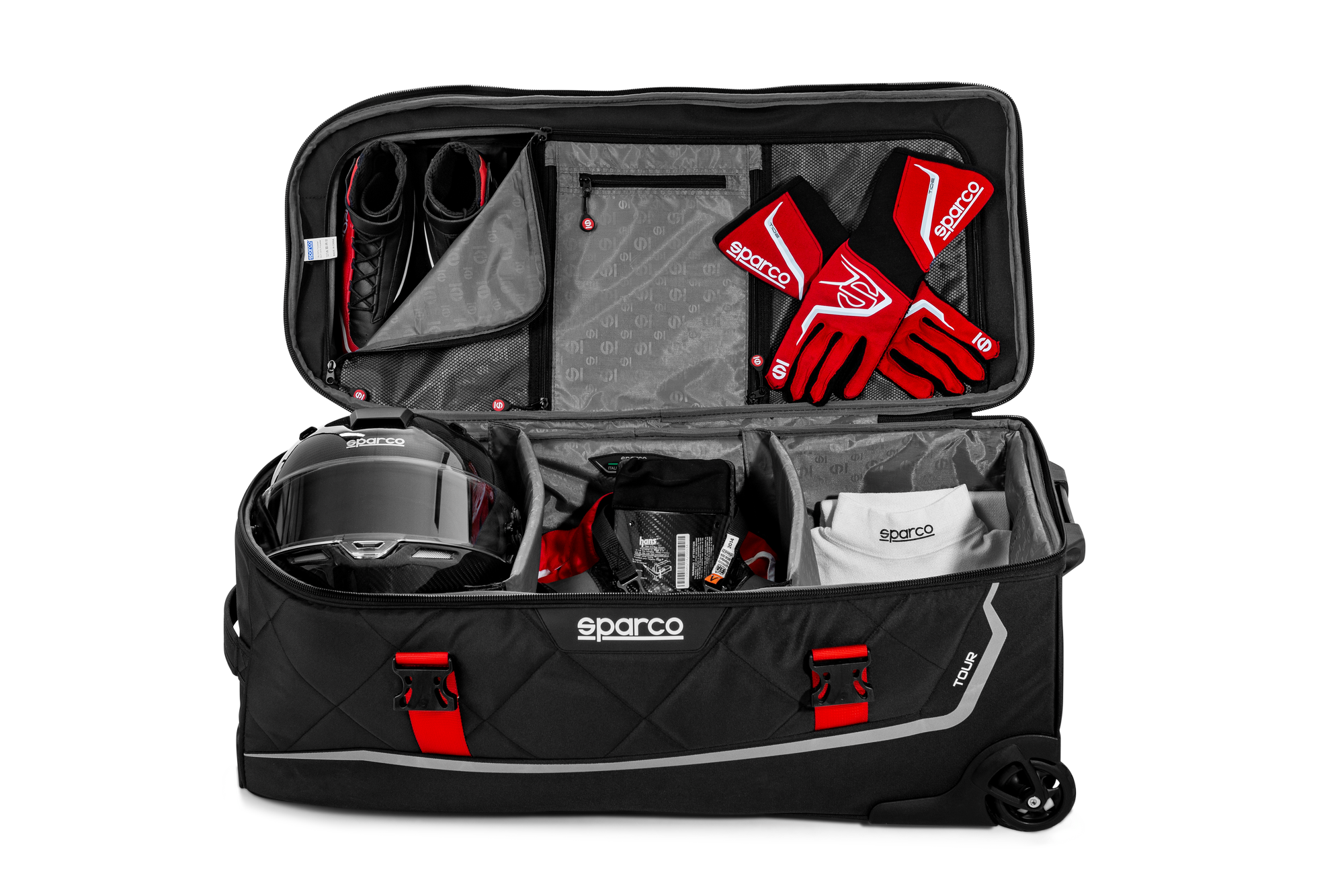 Trolley bag Sparco Tour Black Red