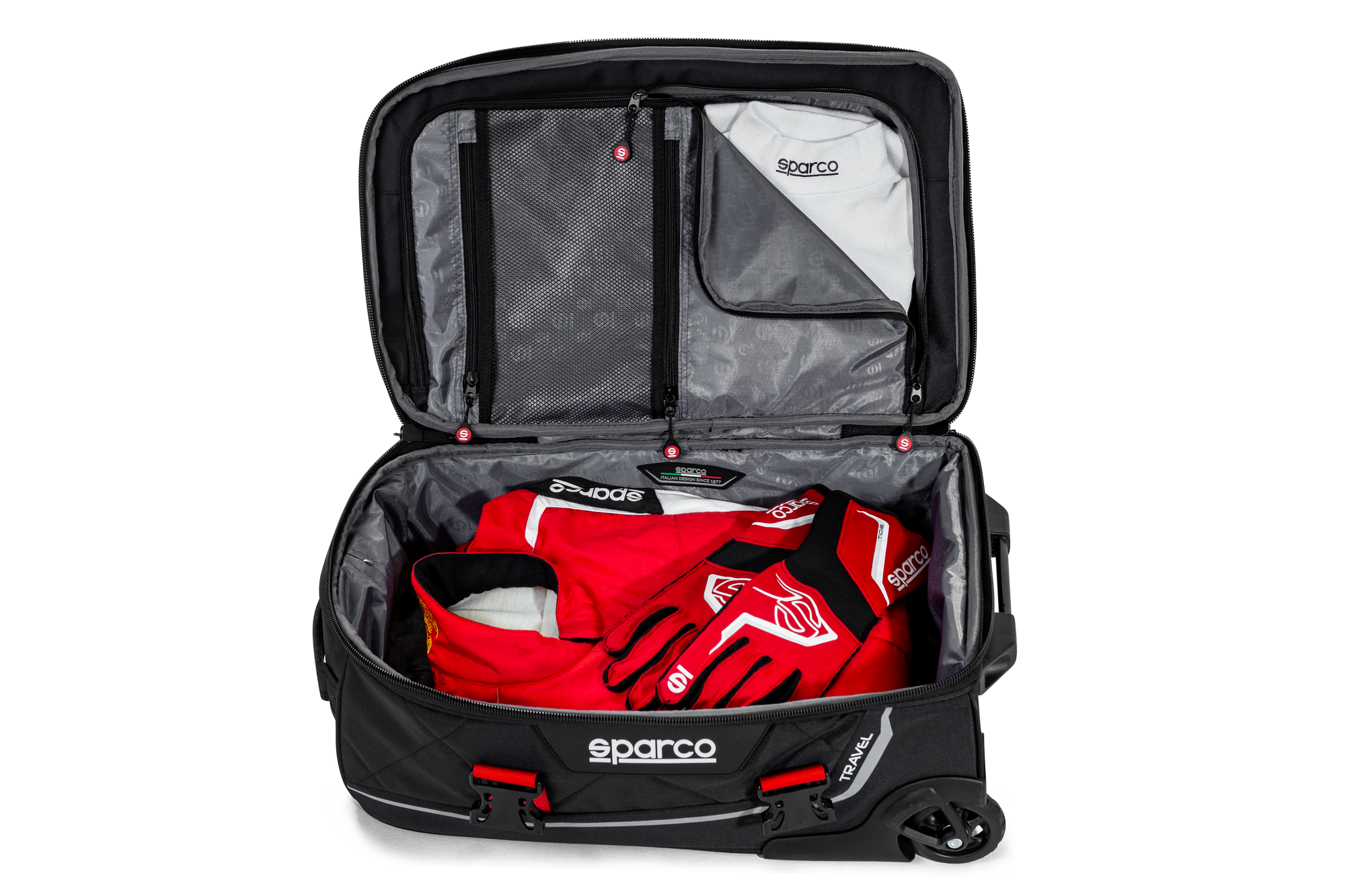 Gear Bag Sparco Travel Black Red