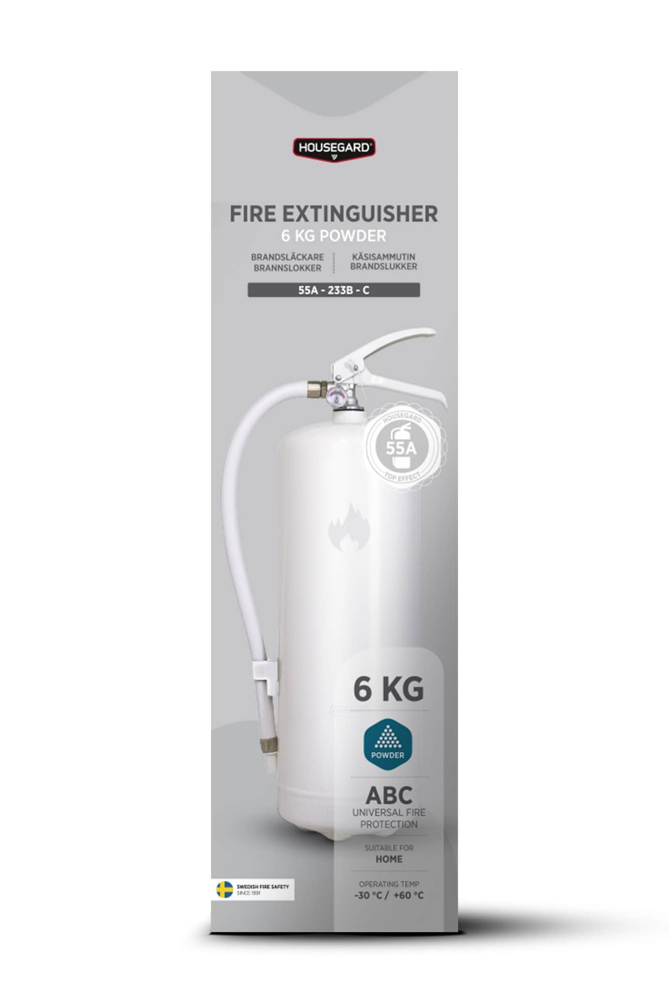 Design by Housegard  Fire Extinguisher, 6kg Powder, White