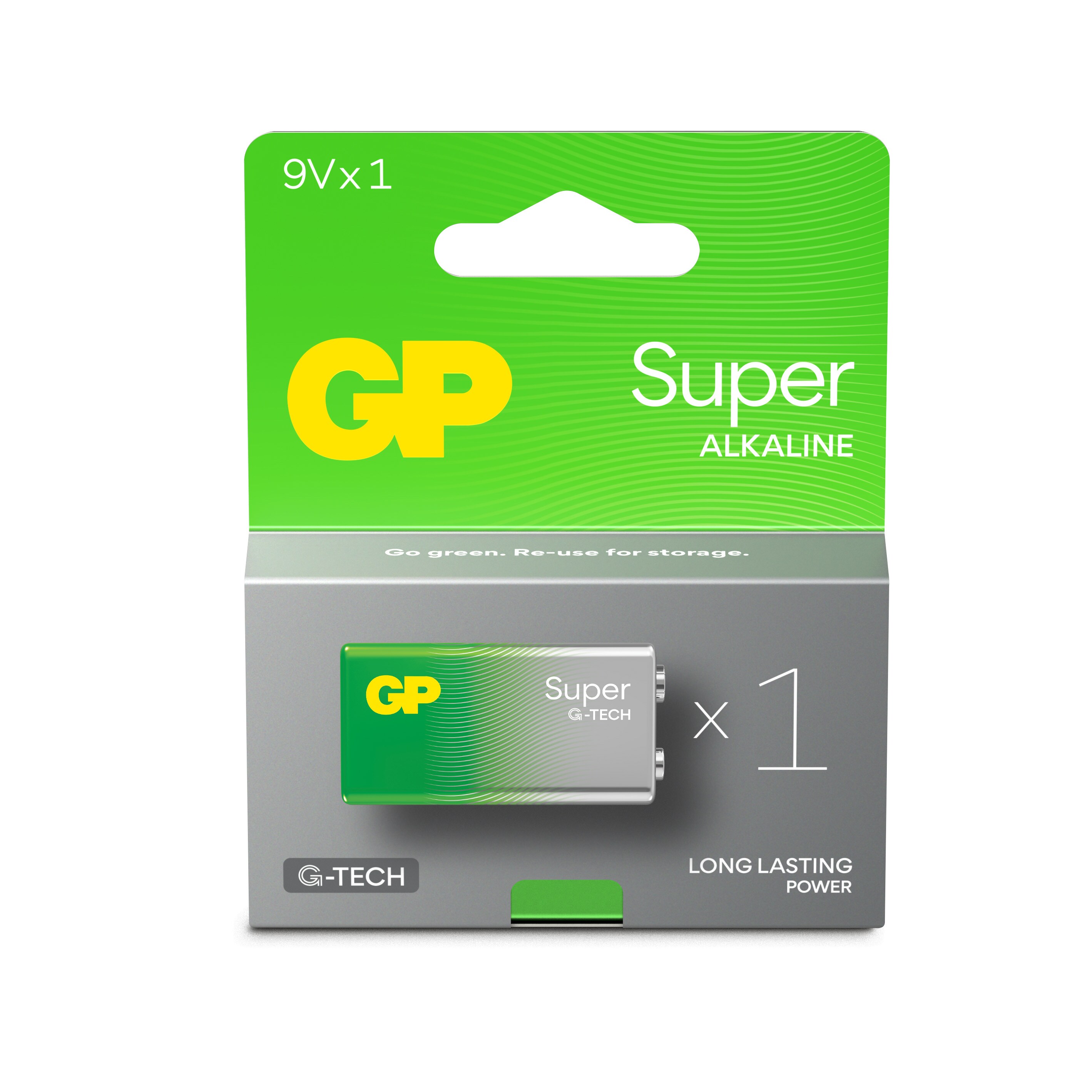 GP Super Alkaline 9V-battery, 1604A/6LF22, 1-pac