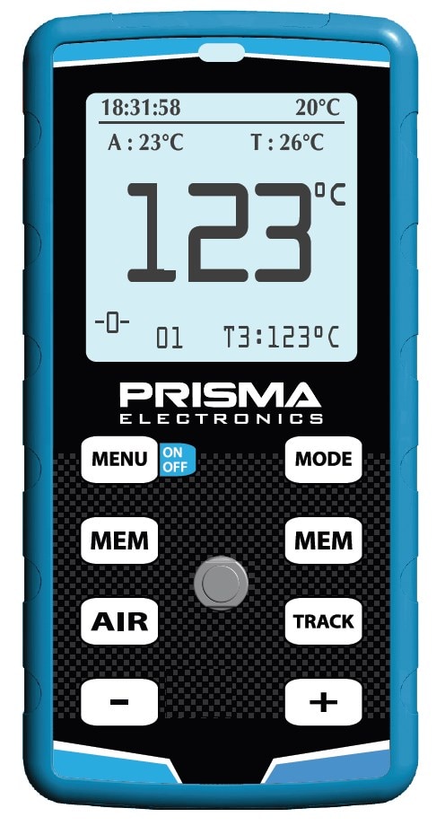 Air Pressure Gauge + Dual Pyrometer HIPREMA 4 IR+Probe