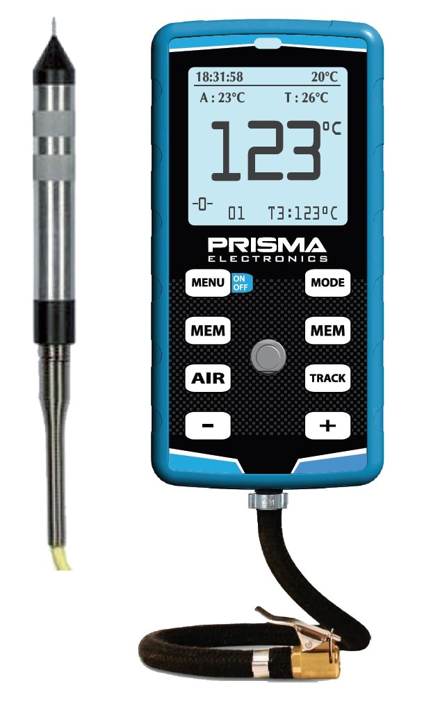 Air Pressure Gauge + Dual Pyrometer HIPREMA 4 IR+Probe