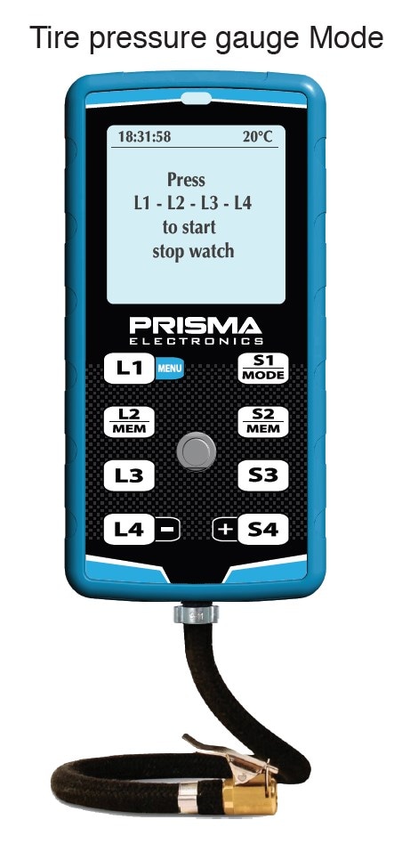 Tyre Pressure Gauge + IR-Temperature + Stopwatch HIPREMA 4