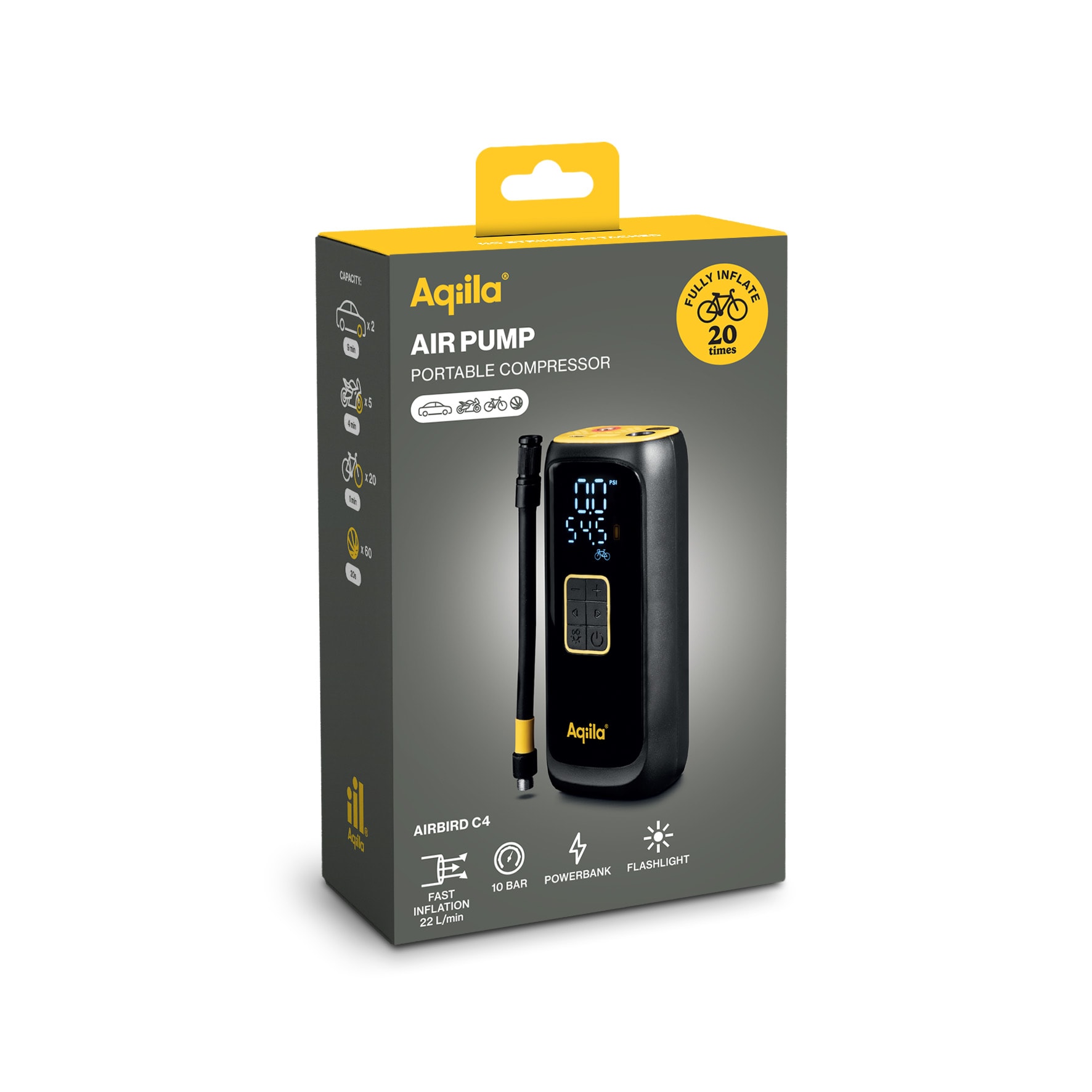 Aqiila Airbird C4 – Air Pump Portable Compressor
