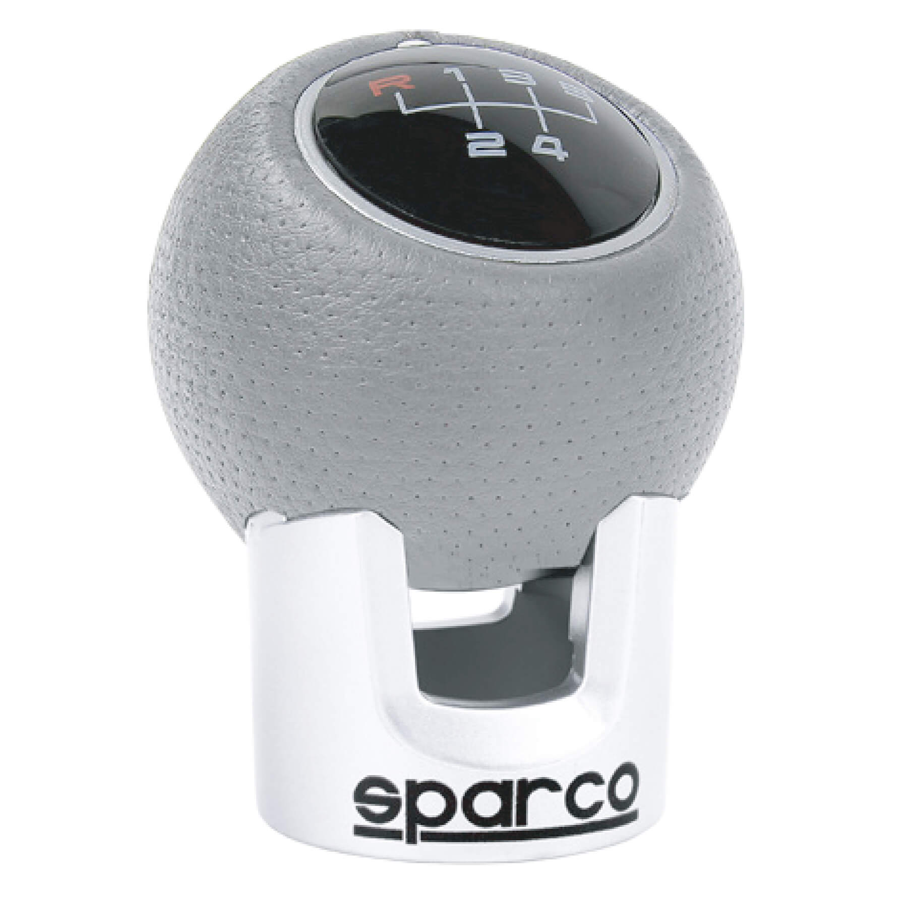 Sparco Gear Knob Procorsa Aluminium/Leather Polished Grey