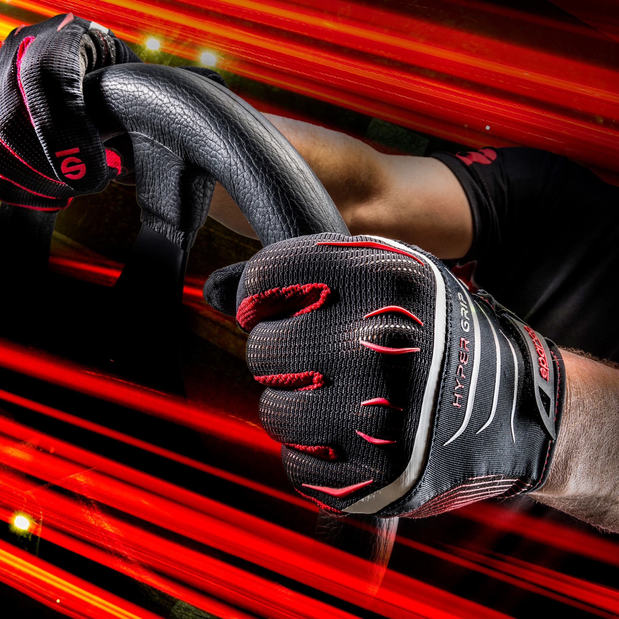 Gaming Gloves Sparco Hypergrip Black/Red, Sparco
