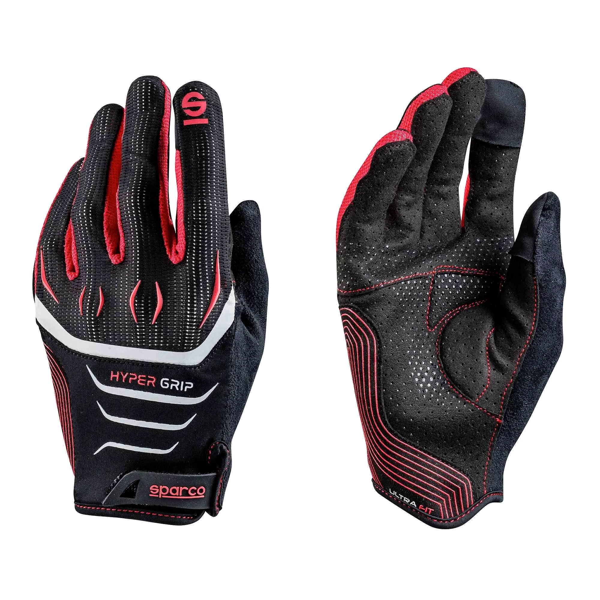 Gaming Gloves Sparco Hypergrip Black/Red