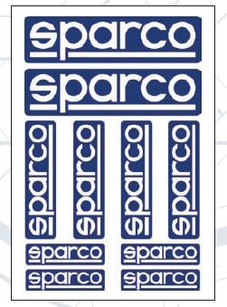Kit of Sparco stickers
