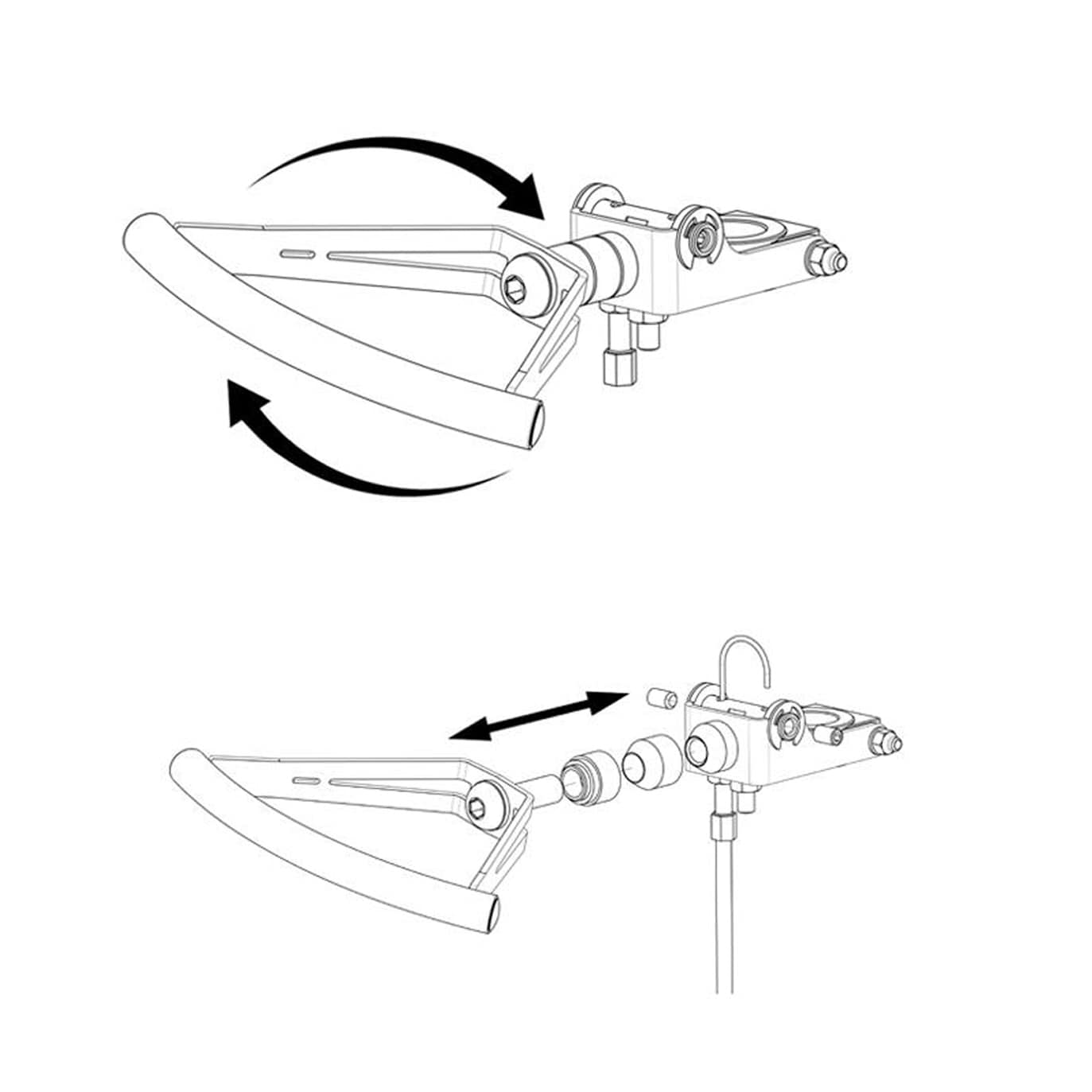 Clutch Lever with aluminium hub for KZ karts