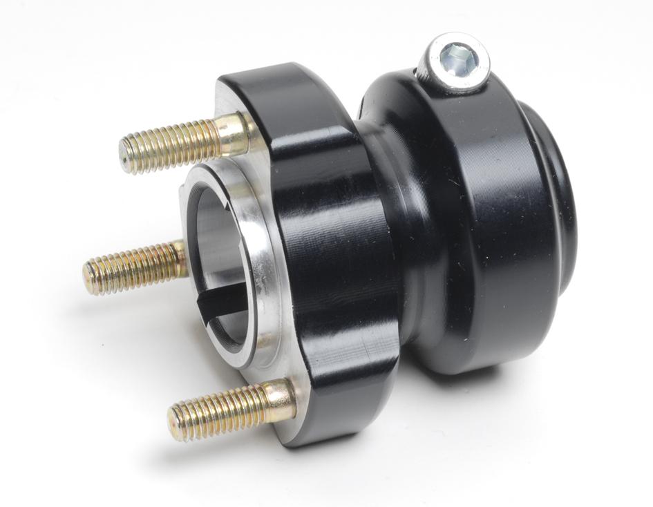 Rear hub 30mm x 65 black 6-8 Aluminium