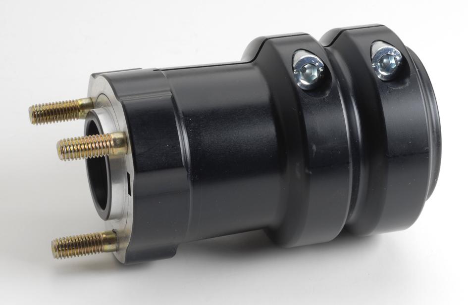 Rear hub 50mm x 115 black Aluminium