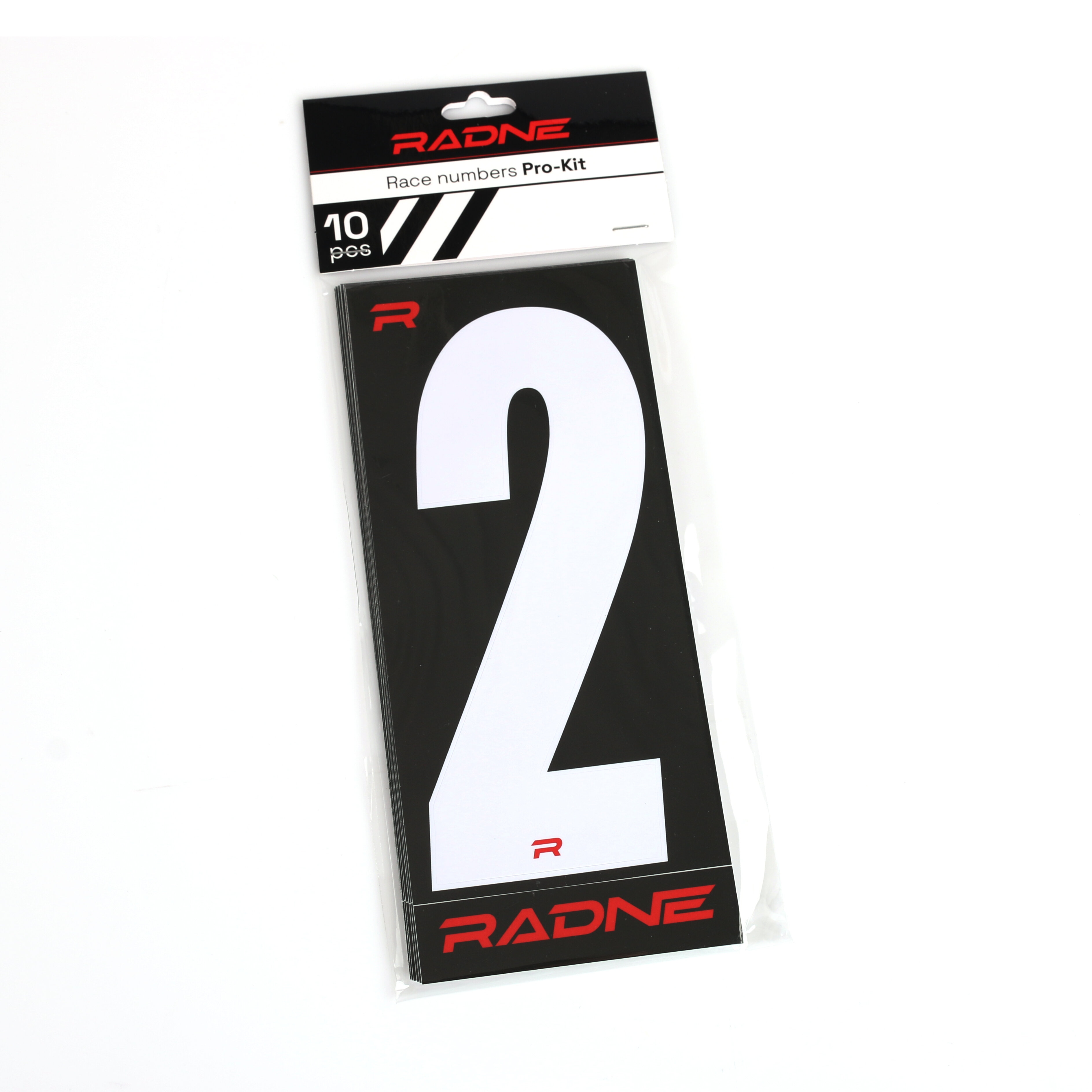 Racing Numbers Karting White 10-pack