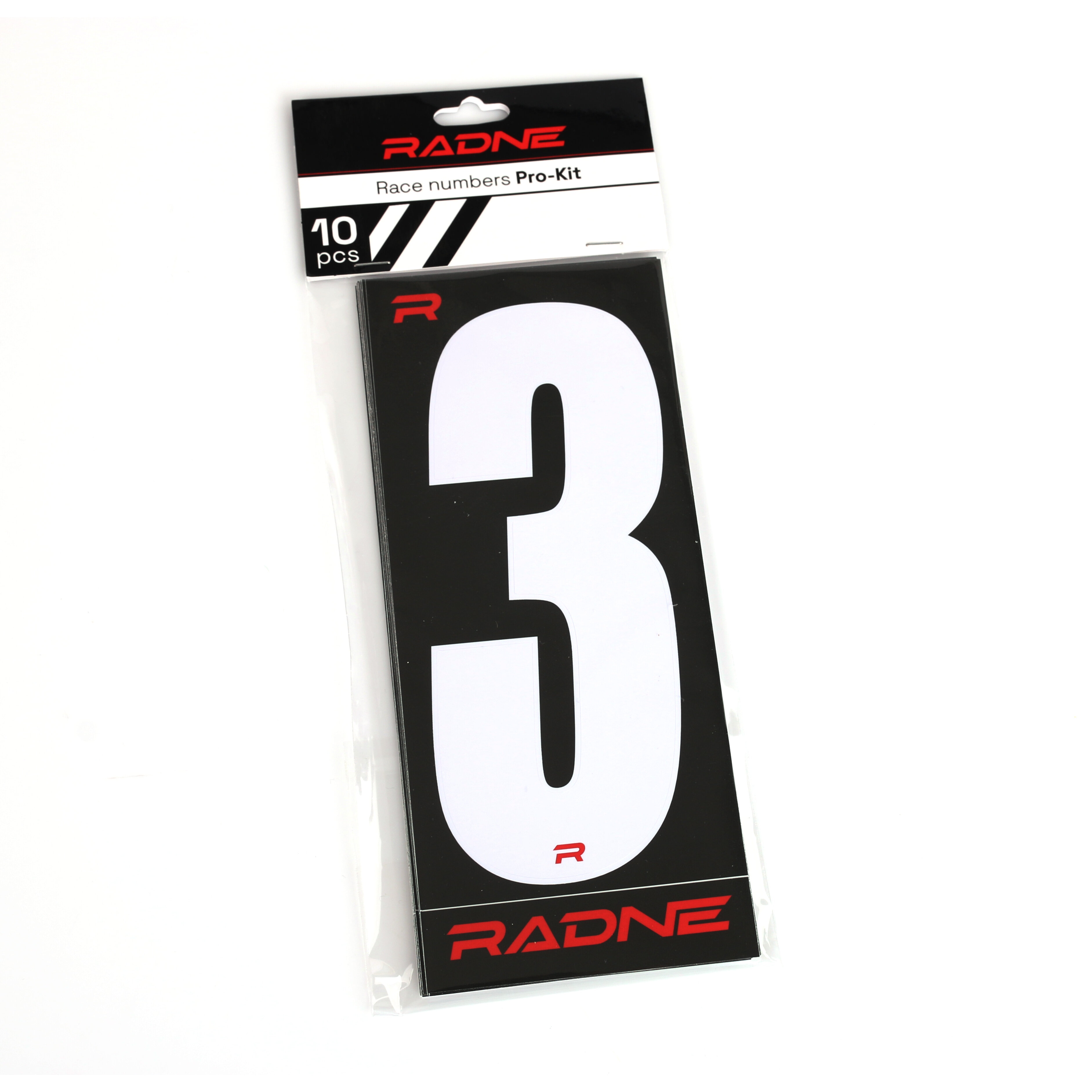 Racing Numbers Karting White 10-pack