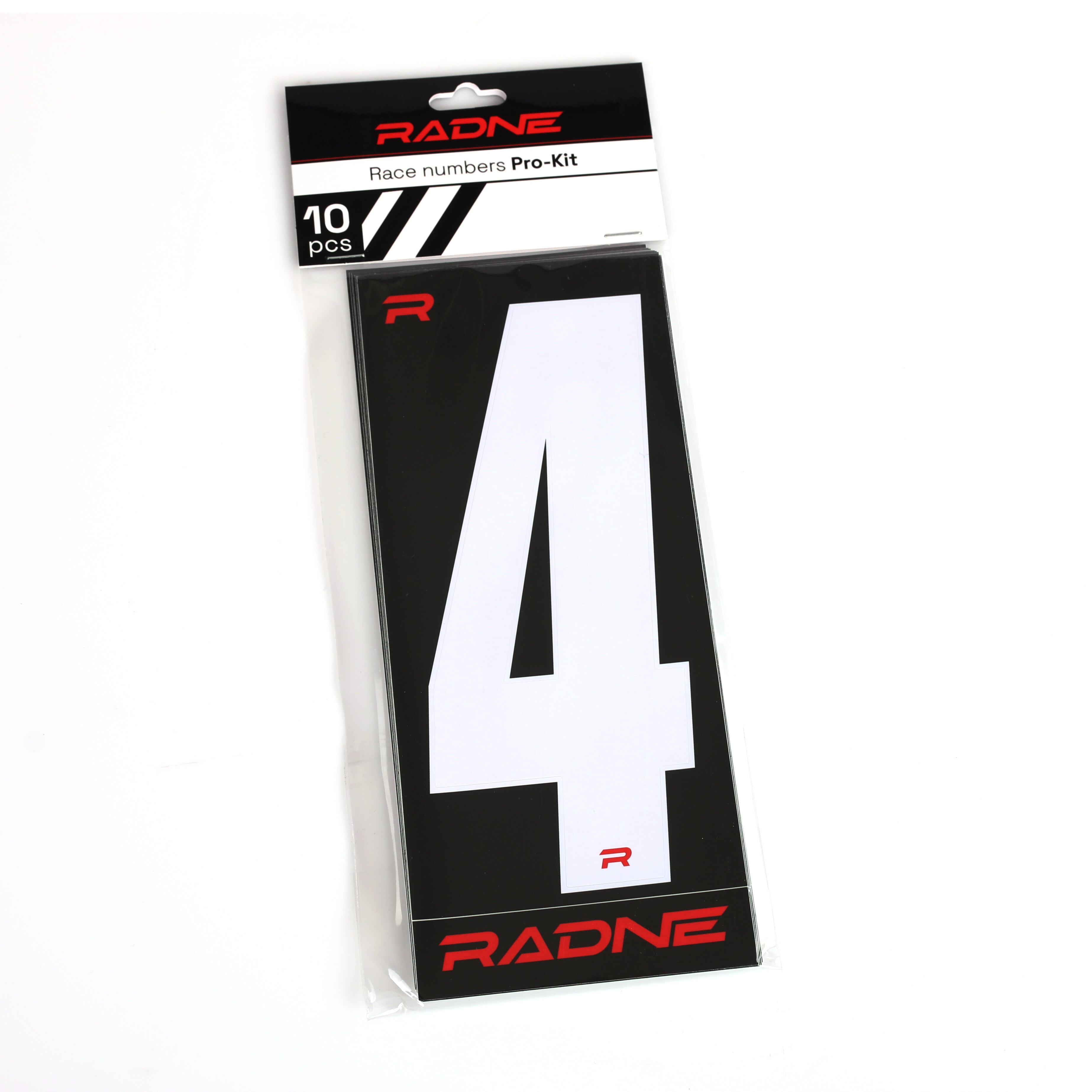 Racing Numbers Karting White 10-pack