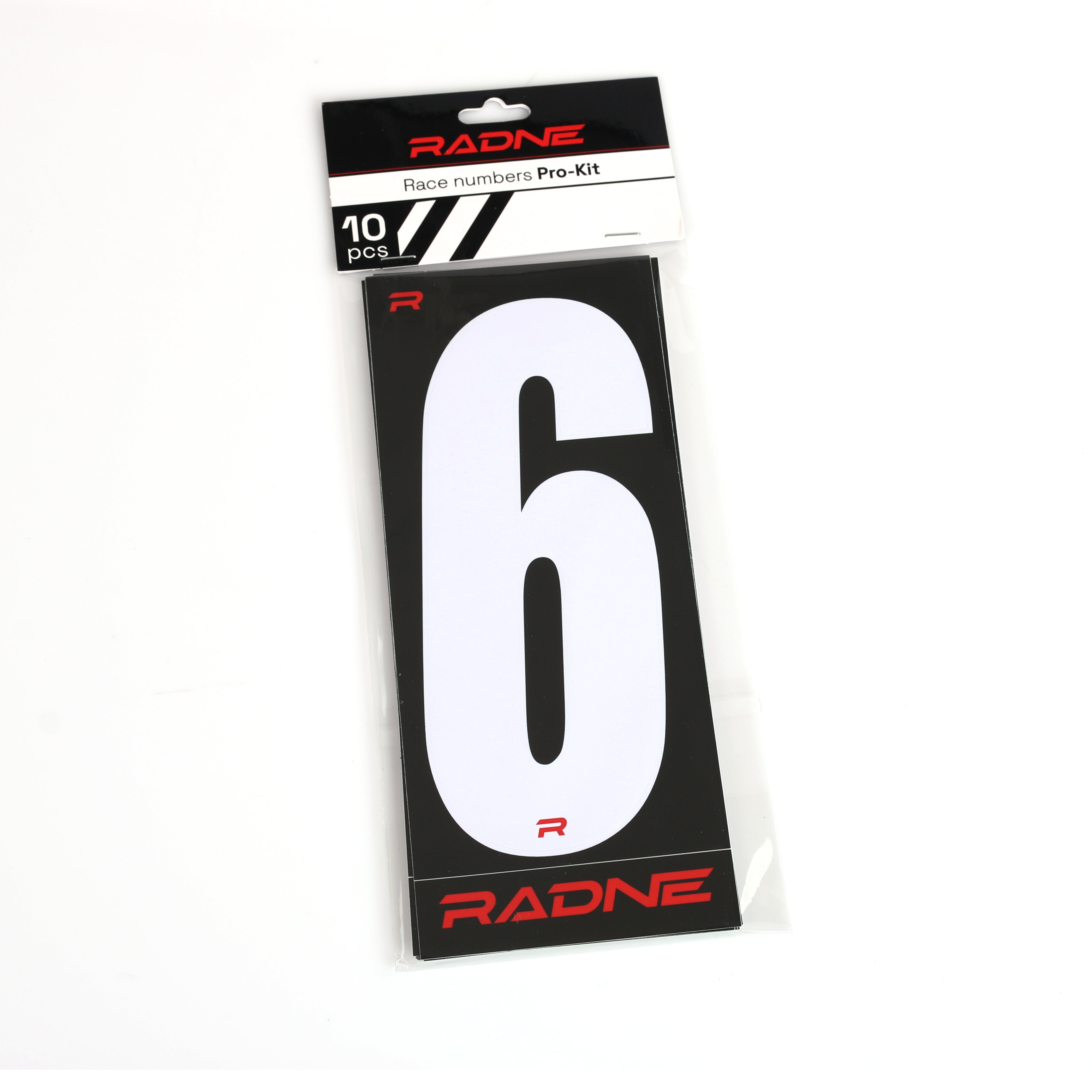 Racing Numbers Karting White 10-pack