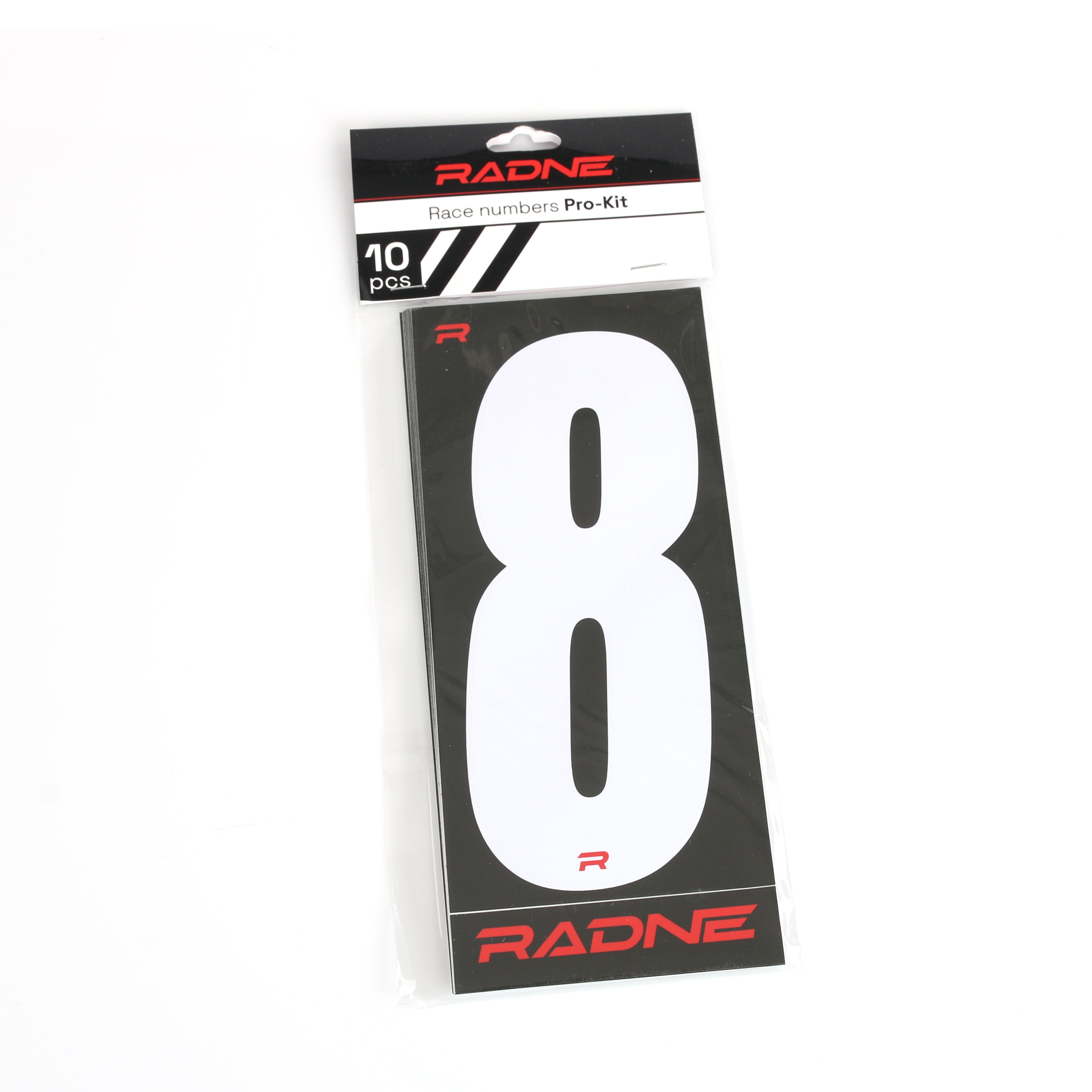 Racing Numbers Karting White 10-pack