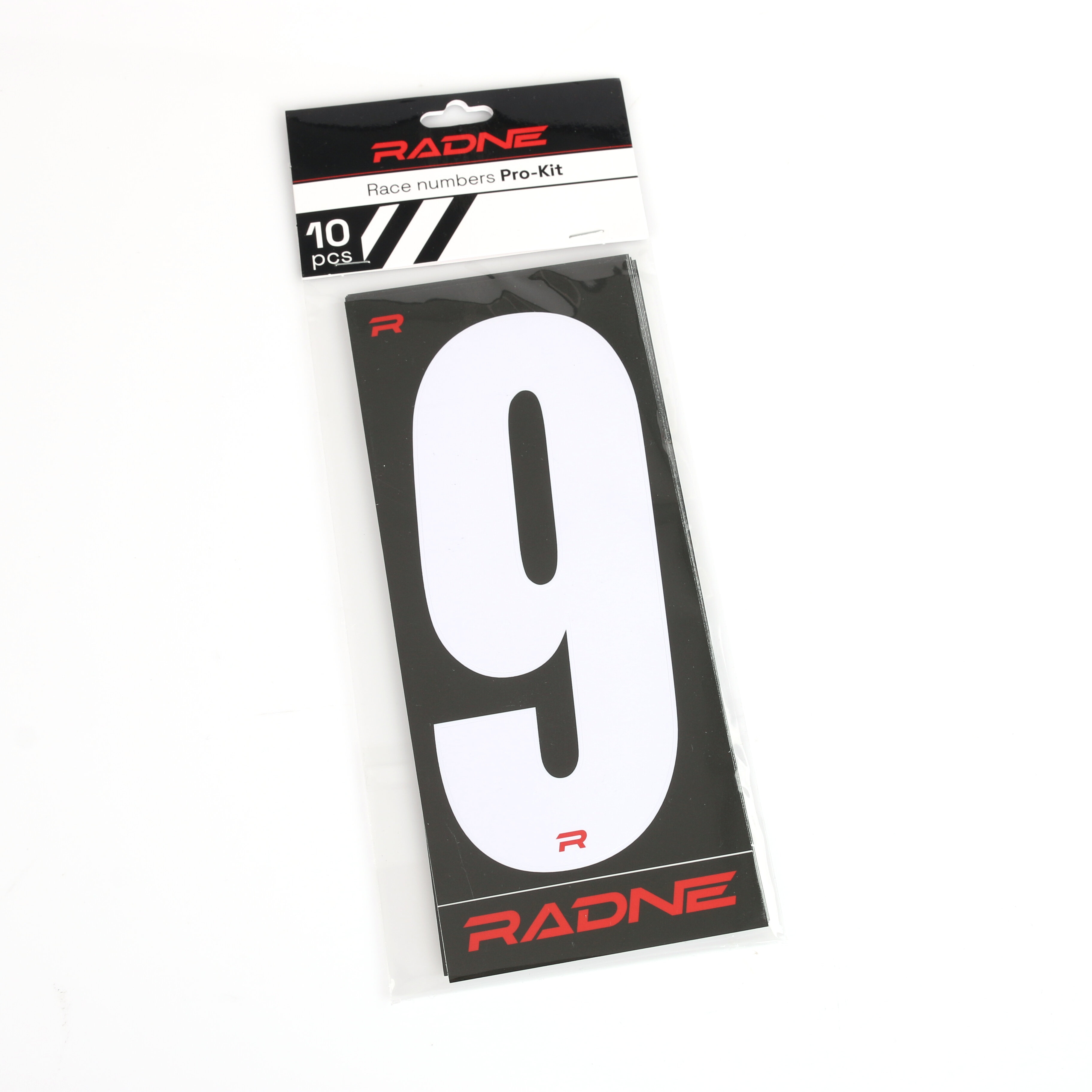 Racing Numbers Karting White 10-pack