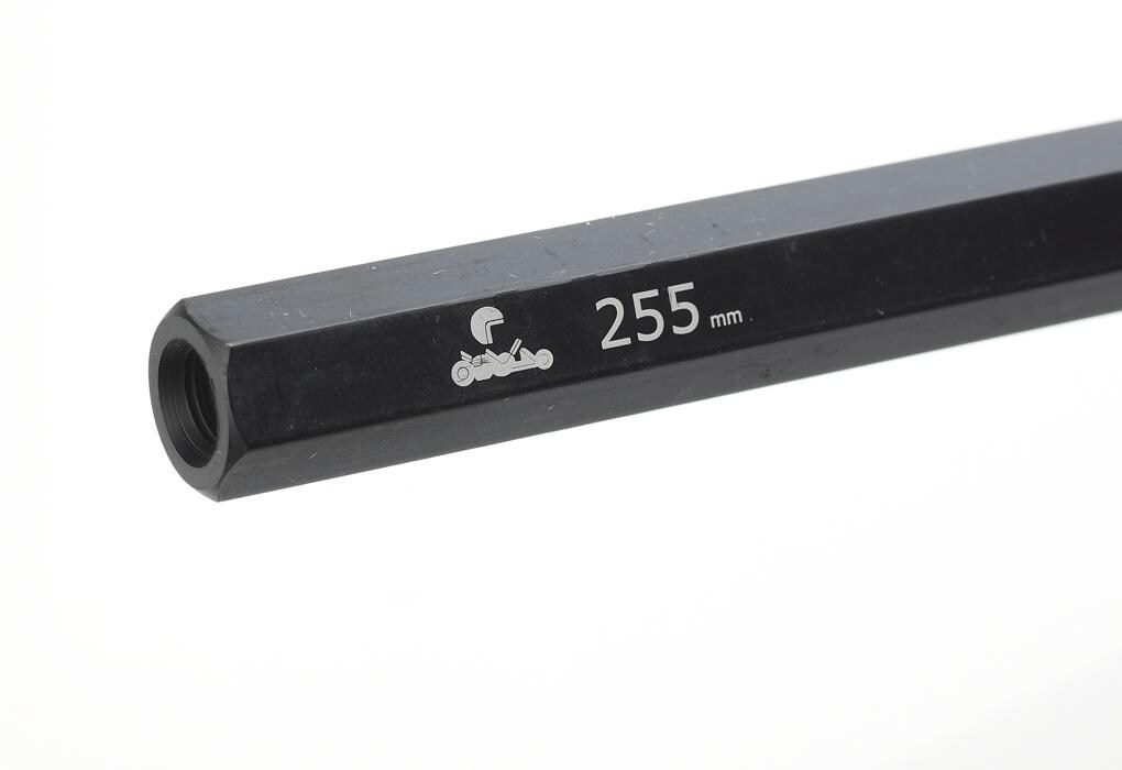 Tie rod 255mm black hexagonal