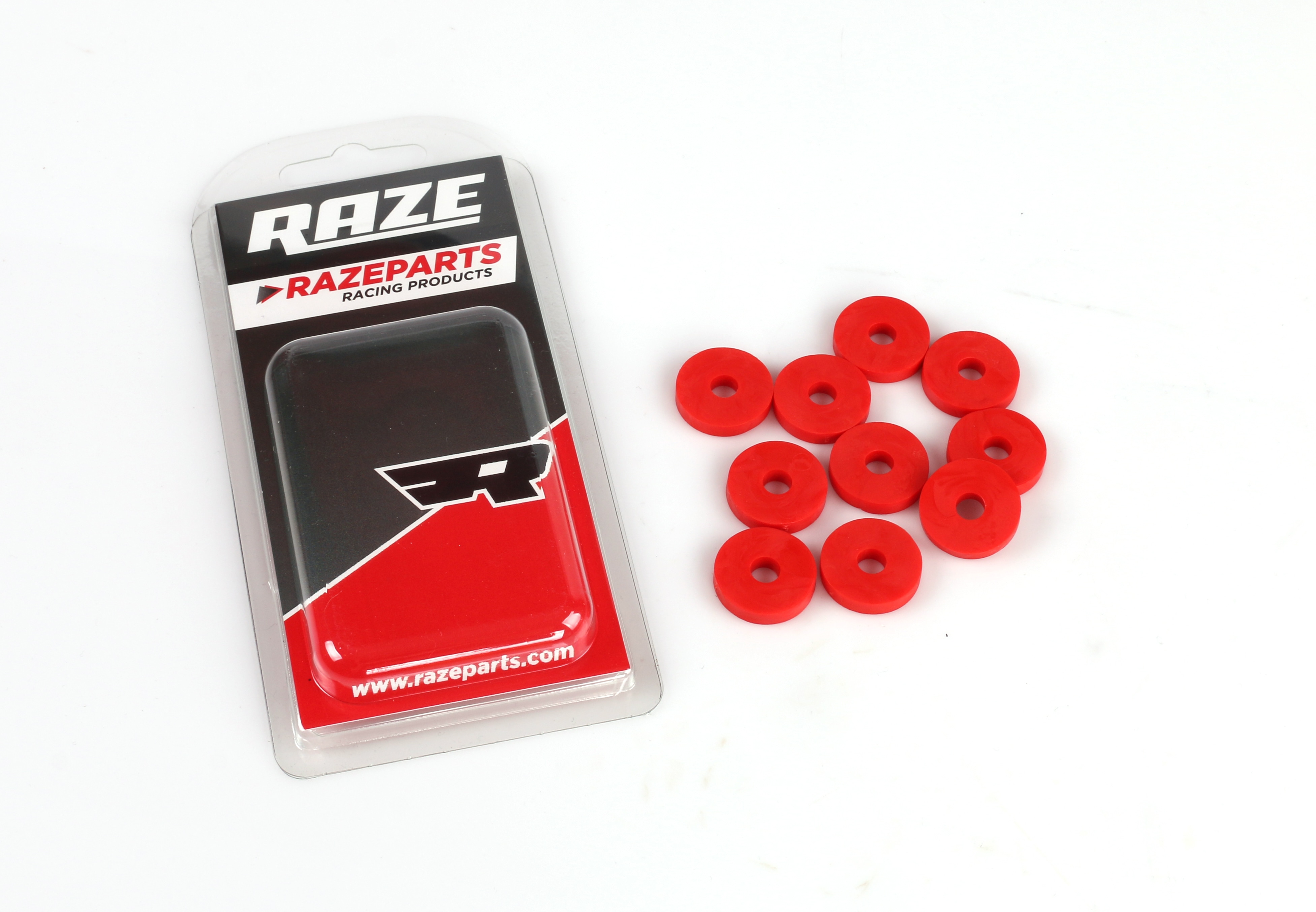 Rubber Washer 6x20mm Red 10-Pack