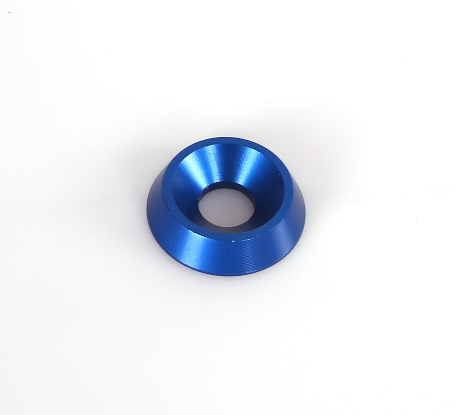 Aluminium Washer Countersunk 6x18mm Blue 10-Pack