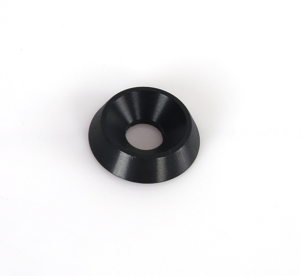 Aluminium Washer Countersunk 6x18mm Black 10-Pack