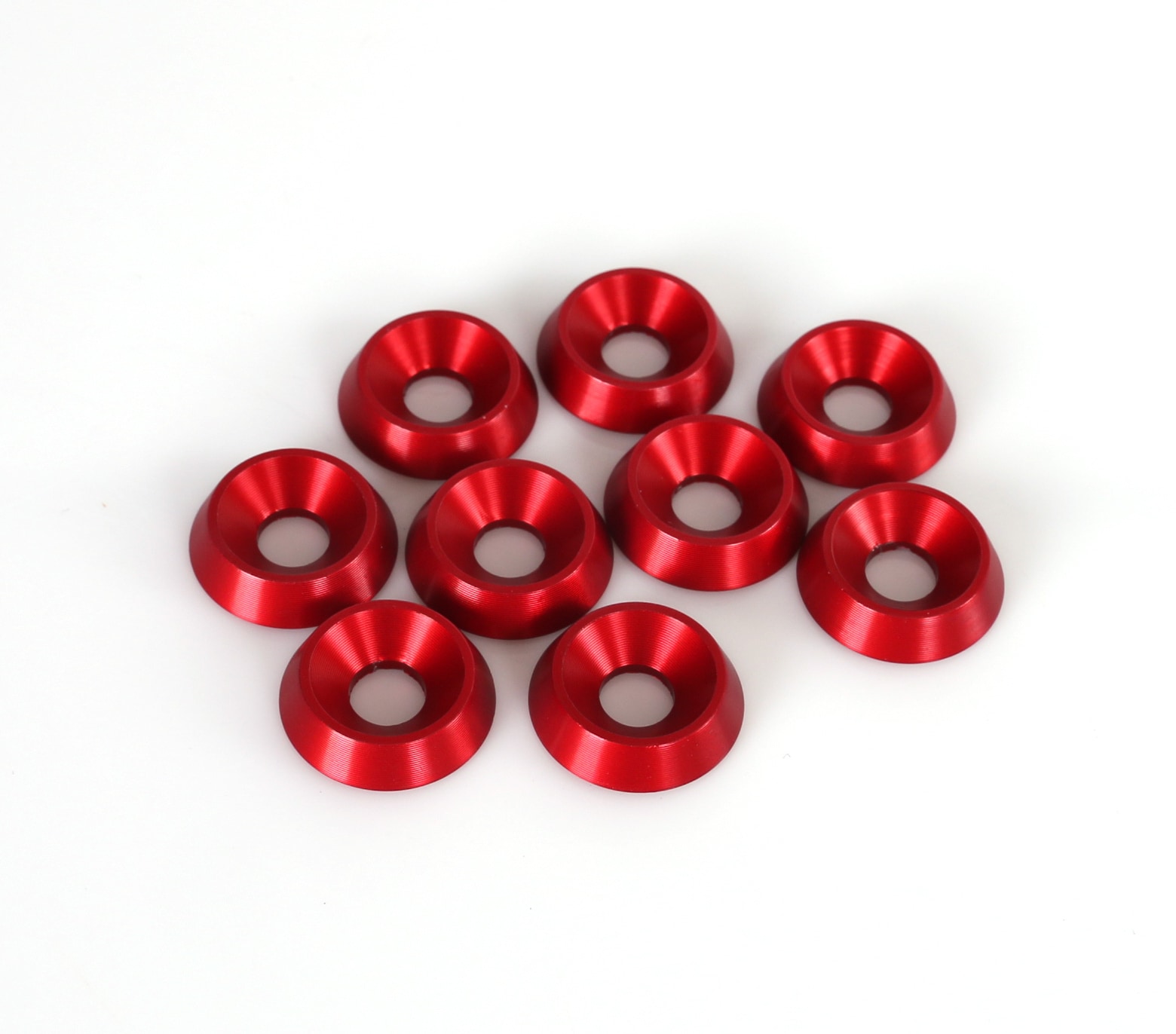 Aluminium Washer Countersunk 6x18mm Red 10-Pack