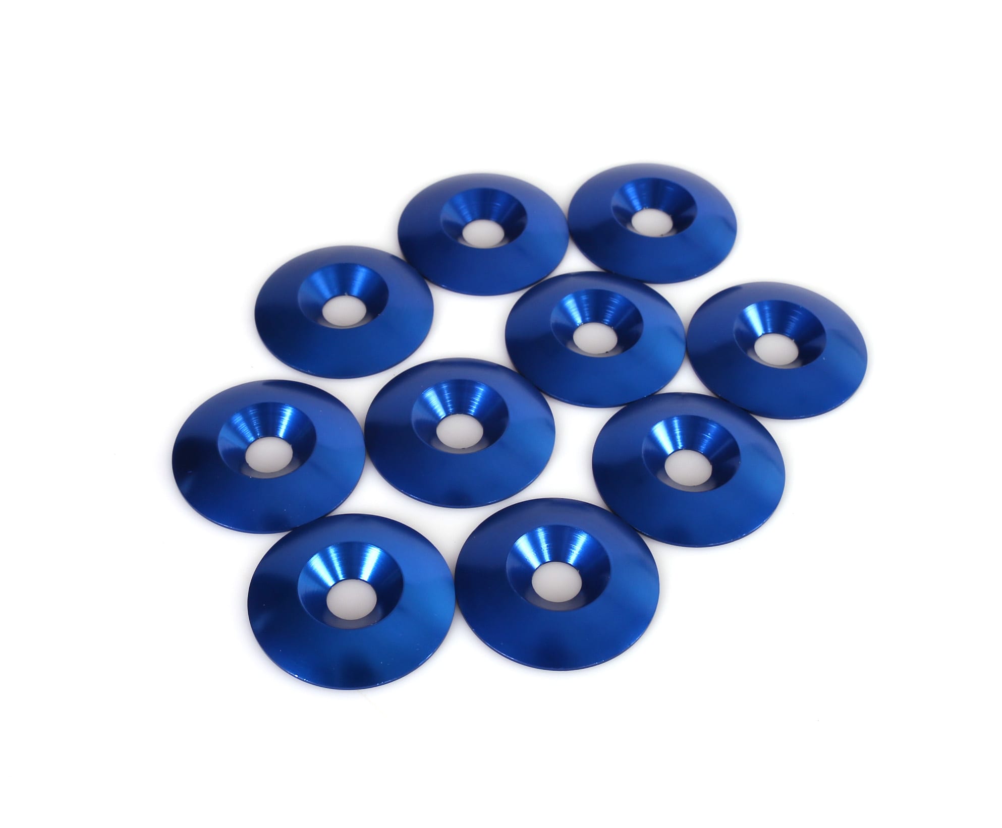 Aluminium Washer Countersunk 8x34mm Blue 10-Pack