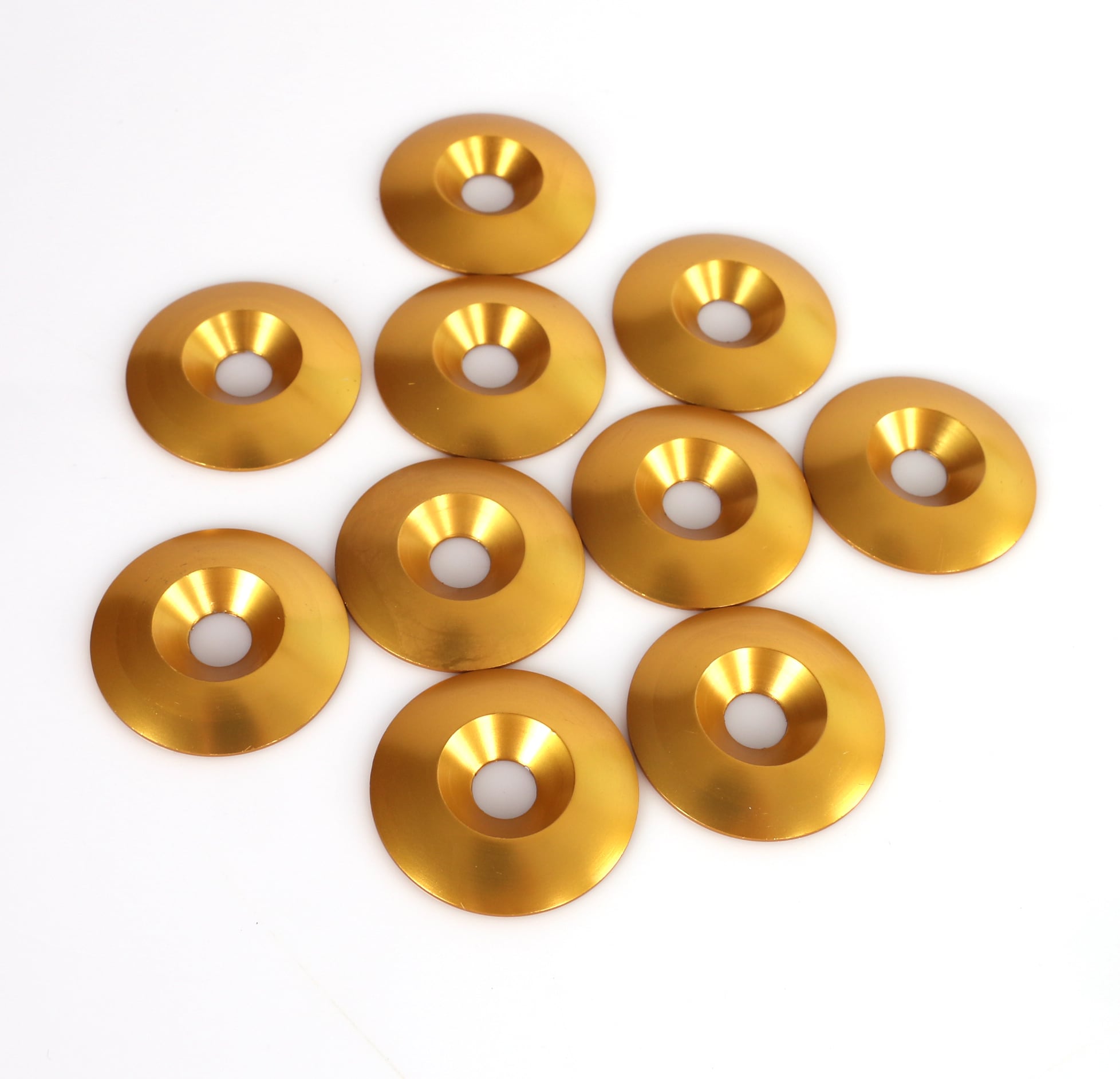 Aluminium Washer Countersunk 8x34mm Gold 10-Pack