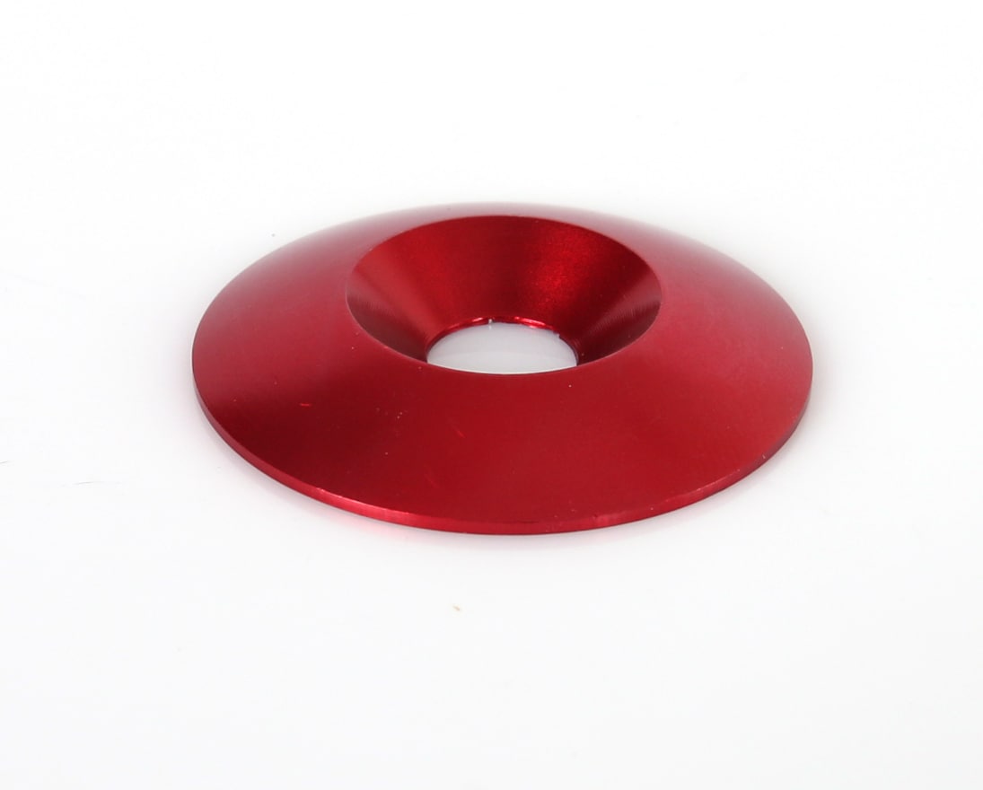 Aluminium Washer Countersunk 8x34mm Red 10-Pack