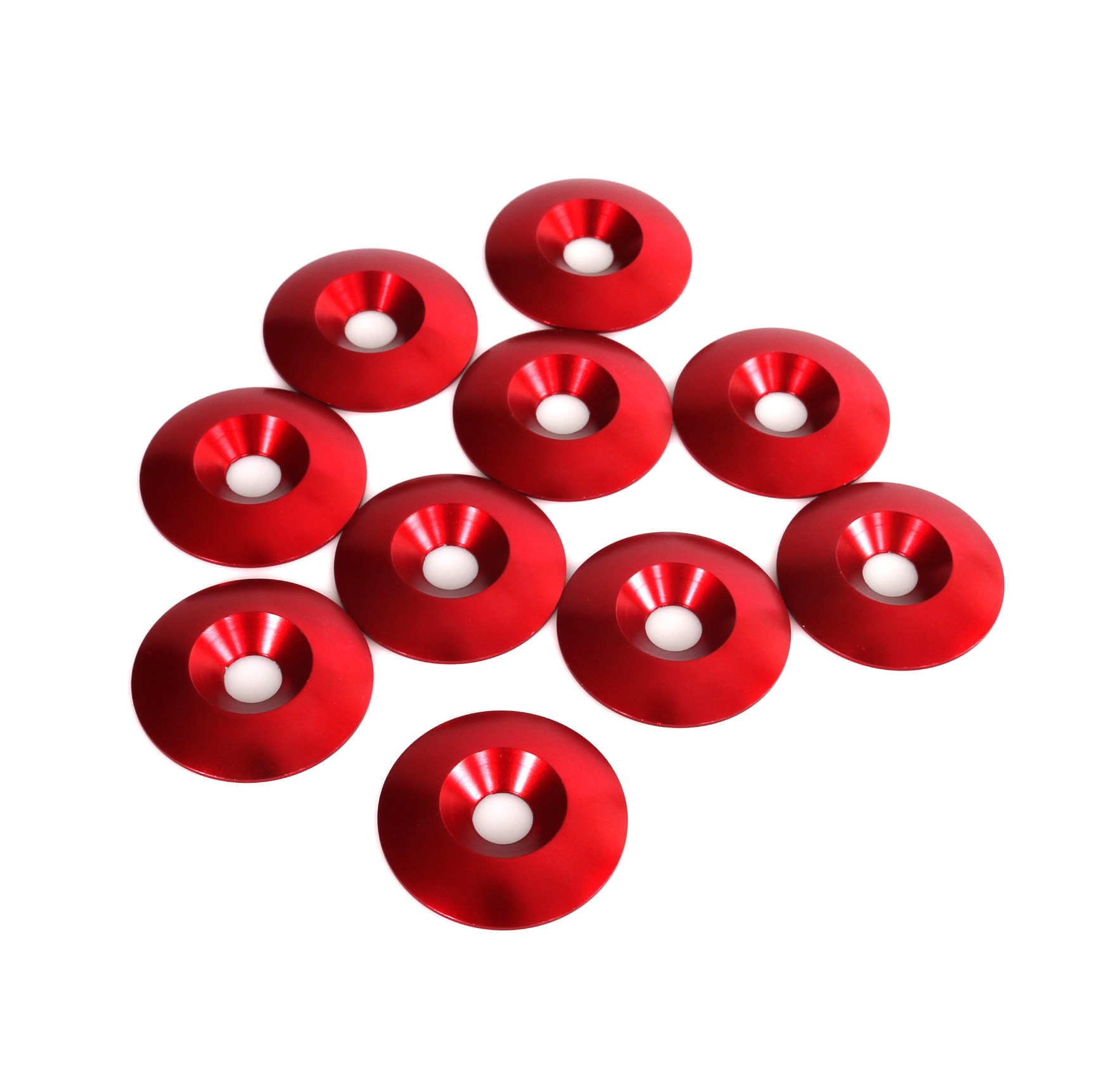 Aluminium Washer Countersunk 8x34mm Red 10-Pack