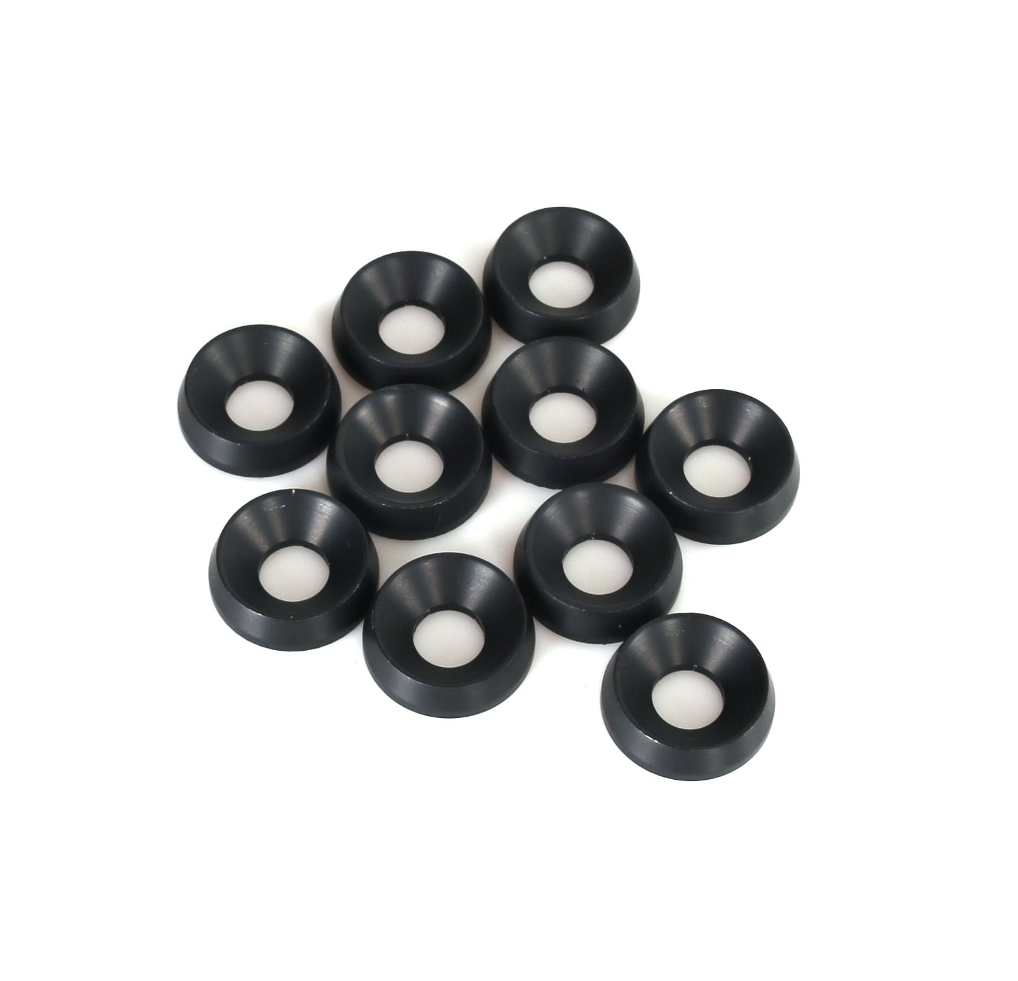 Aluminium Washer Countersunk 8x19mm Black 10-Pack