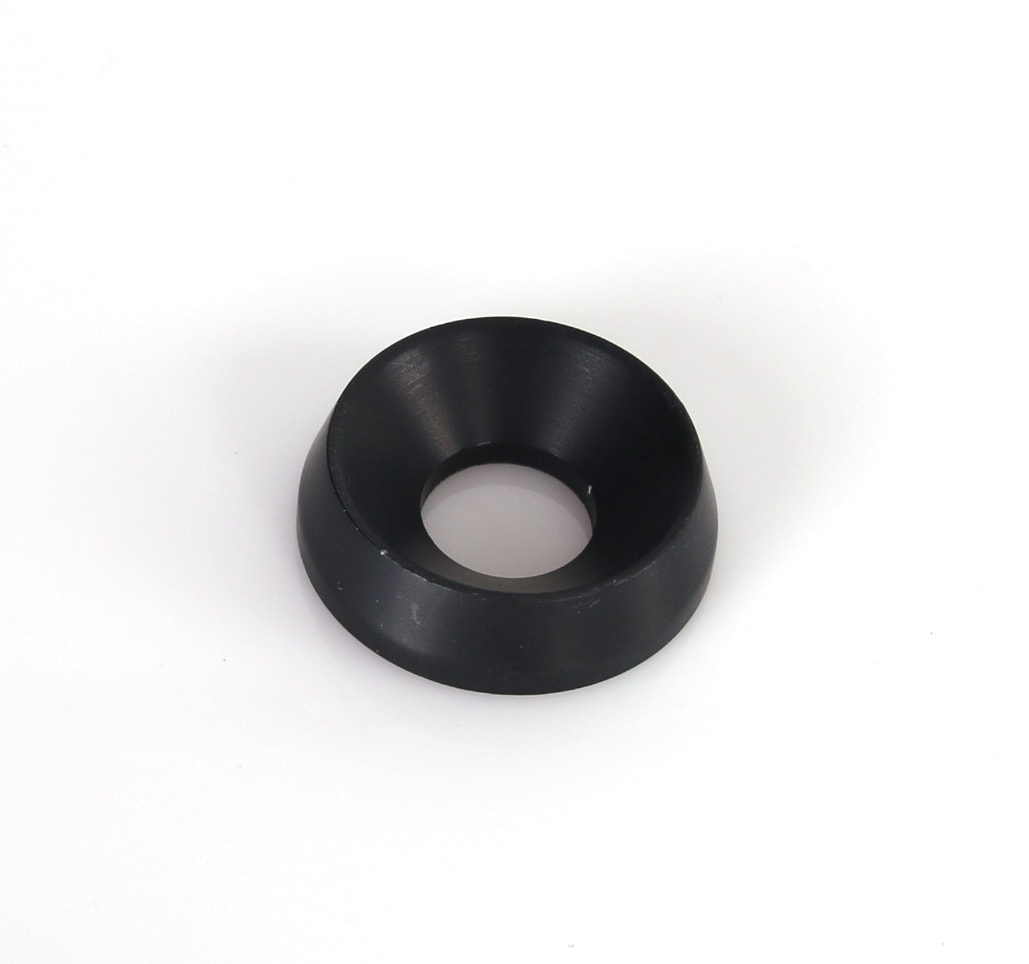 Aluminium Washer Countersunk 8x19mm Black 10-Pack