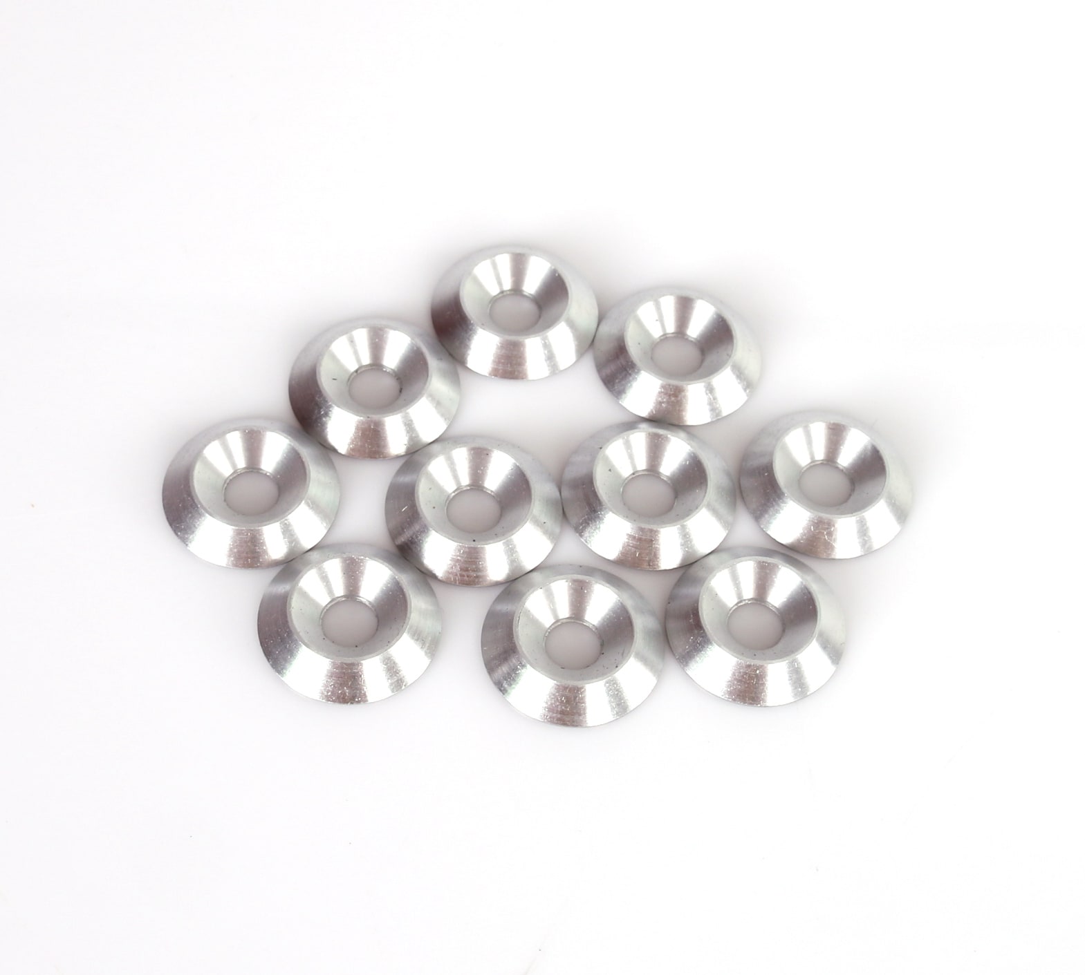 Aluminium Washer Countersunk 6x20mm Silver 10-Pack