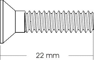 Allen key screw 6x22, countersunk