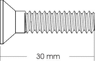 Allen key screw 8x30, counter sunk