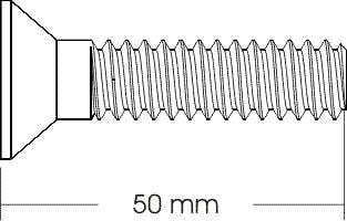 Allen key screw 8x50, countersunk