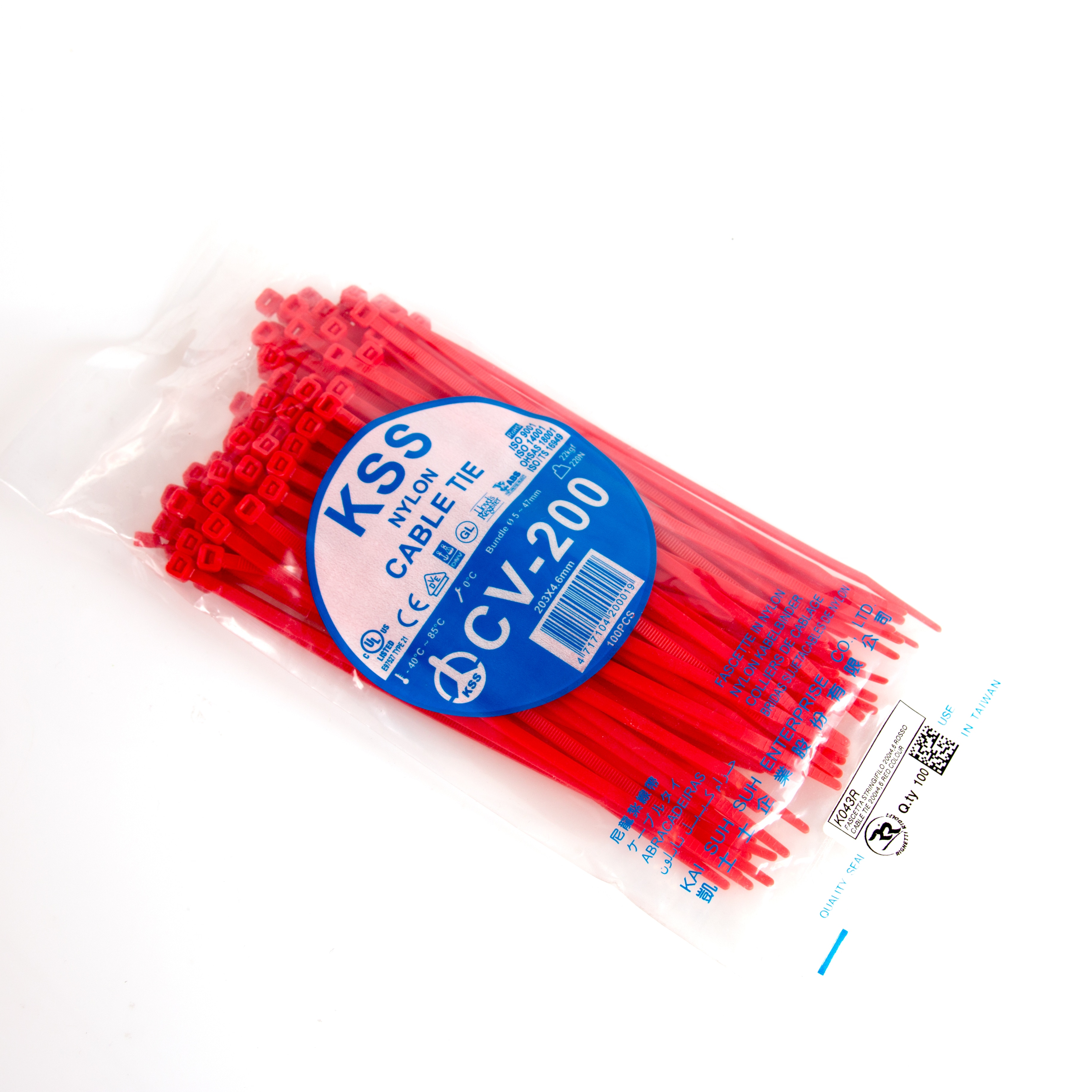 Cable Ties 200x4,8 100 pc Red