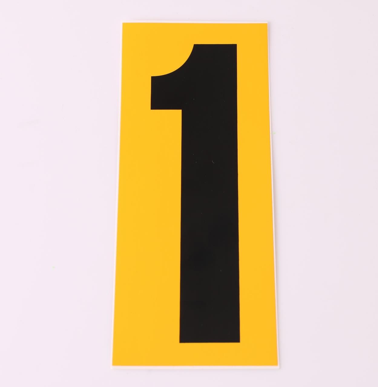 Numbers Black with Yellow Background