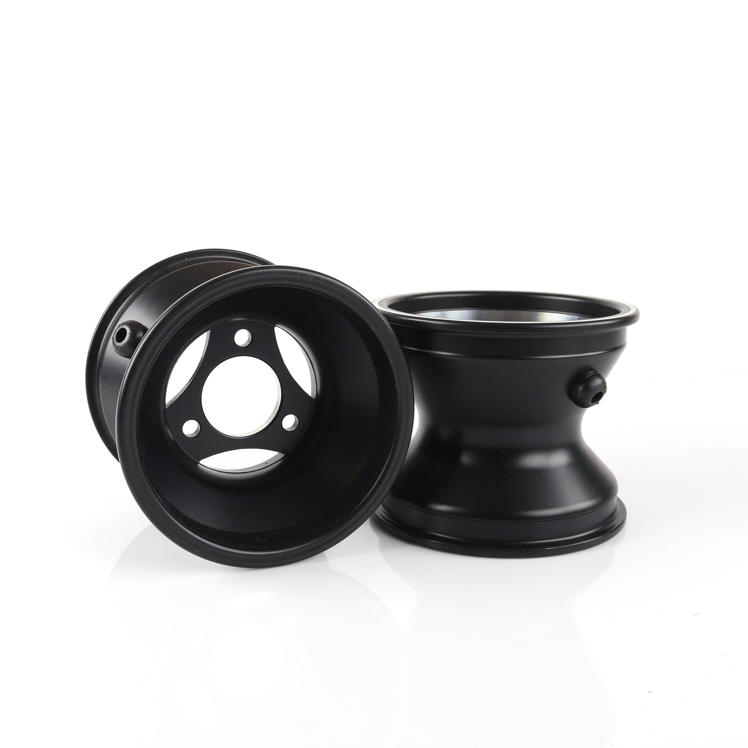 Frontwheel for hub, 2pcs 110 mm aluminium black, AMV