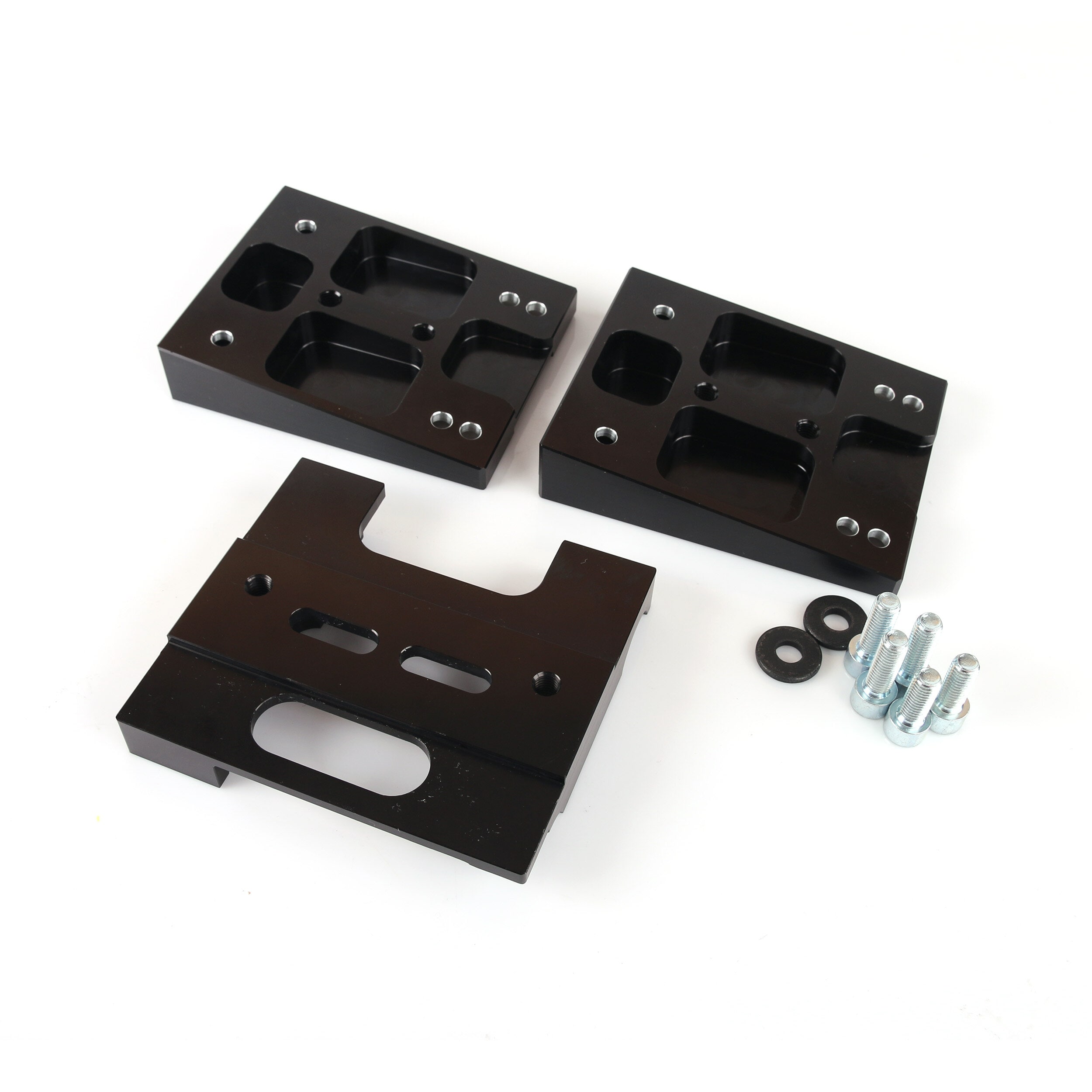 Adjustable motor mount with 2 angled plates