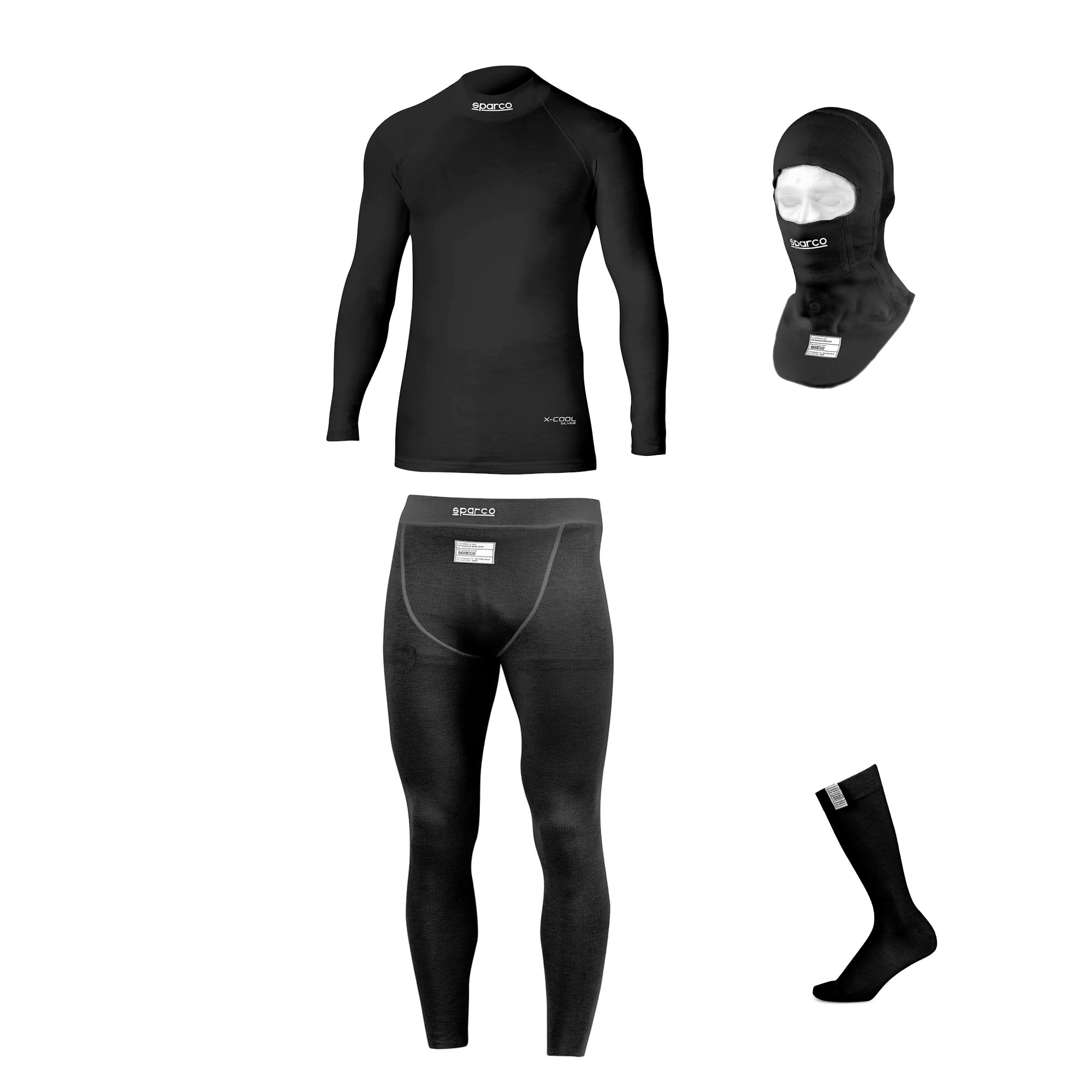 Racing underwear kit Sparco RW-10 Shield Tech White