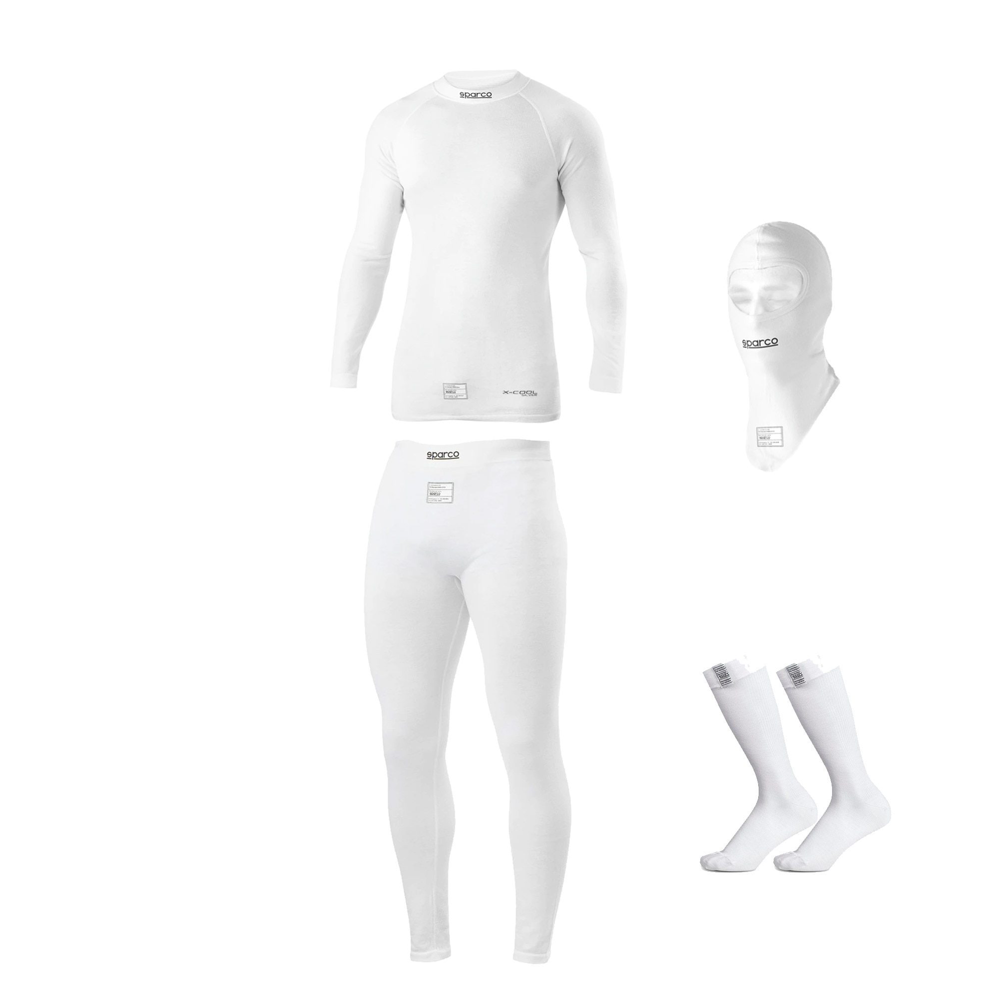 Racing underwear kit Sparco RW-7 White