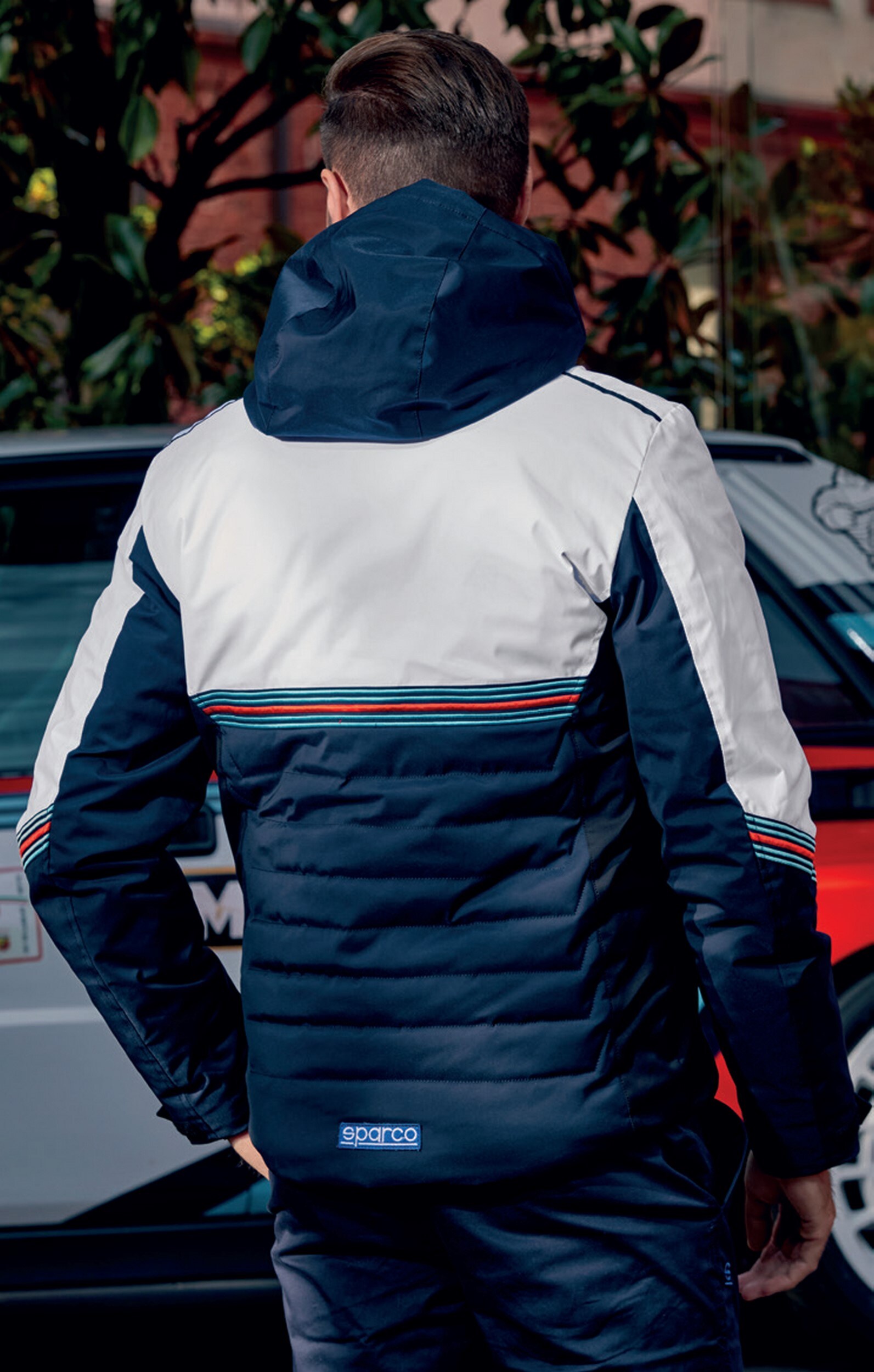 Winter Jacket Sparco Martini Racing Blue White Sparco Hoodies